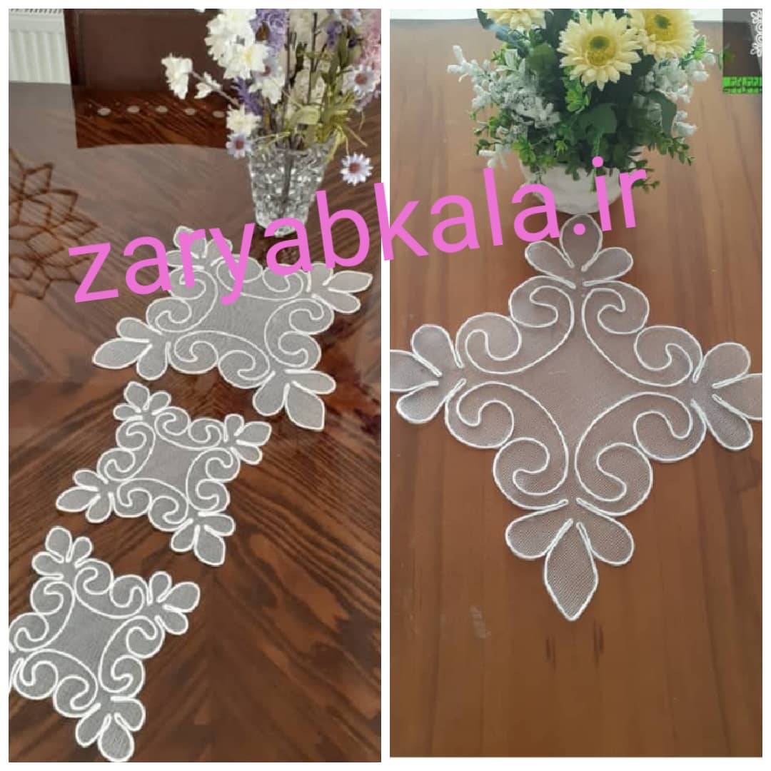 ست سه تکه رو میزی قیطان دوزی