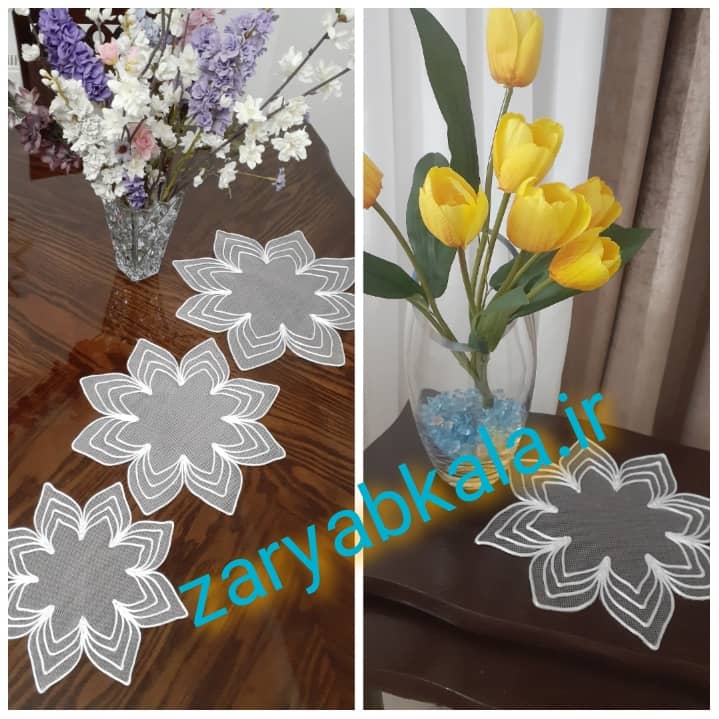 ست سه تکه رو میزی قیطان دوزی