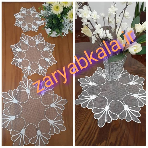 ست سه تکه رو میزی قیطان دوزی