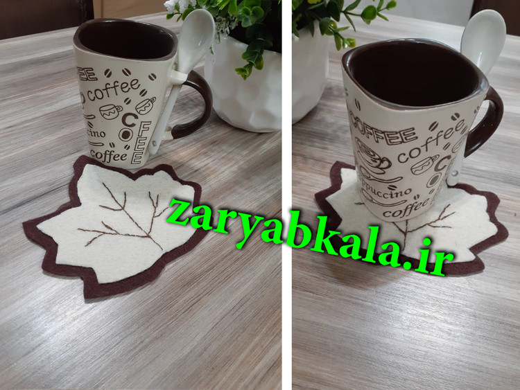 زیر لیوانی پارچه نمد