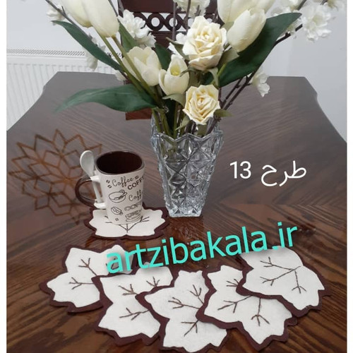 زیر لیوانی پارچه نمد